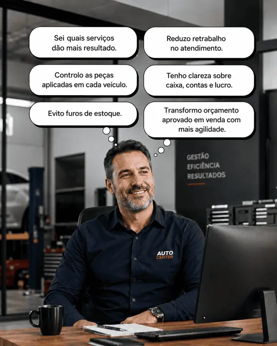 Dono de auto center satisfeito com os resultados do sistema Nano